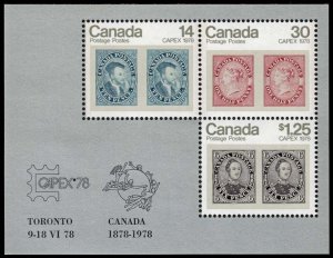 Canada - Scott 756a - Mint-Never-Hinged - Souvenir Sheet of Three