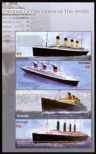 Grenada Scott 3467 SS - Famous Ocean Liners of the World (2004) Mint NH VF C 