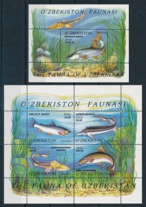 [111718] Uzbekistan 2006 Marine life fish salmon Souvenir sheets MNH