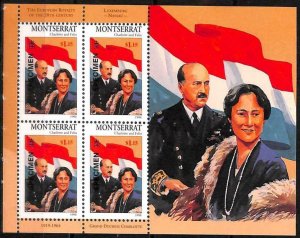 76501 - MONTSERRAT - STAMP -  ROYALTY Luxembourg  - Overprinted SPECIMEN 1998 