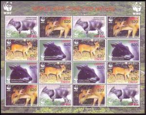 Liberia WWF Duikers Sheetlet of 4 sets 2005 MNH MI#5100-5103 SC#2370 a-d