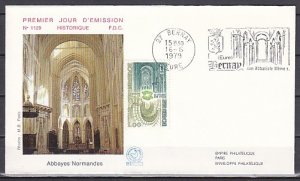 France, Scott cat. 1639. Normandy Abbey issue. First day cover. ^