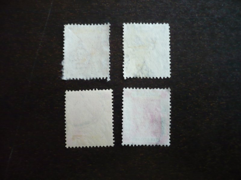 Stamps - Hong Kong - Scott# 159b,162,164a,166a - Used Part Set of 4 Stamps