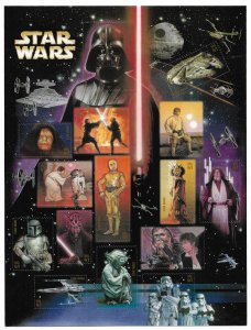 US #4143 41c Star Wars Sheet, VF/XF OG NH, fresh sheets, STOCK PHOTO