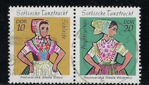 German Democratic Republic Scott # 1294 - 1295, used, se-tenant W8