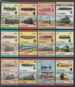 Tuvalu Nukufetau 1987 Trains SS Specimen MNH