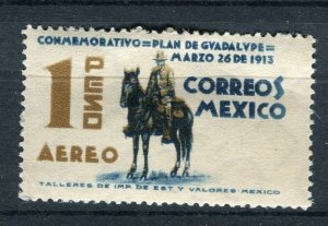 MEXICO; 1938 early Airmail issue fine Mint hinged 1P. value