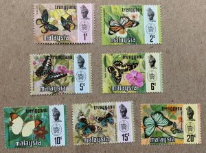 Trengganu 1971 Butterflies set, unused. Scott 96-102, CV $9.70. SG 110-116