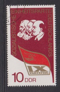 German Democratic Republic DDR #1719  cancelled 1976 party congress 10pf