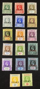 MOMEN: GAMBIA SG #86s-102s 1912/21 UNUSED £375 LOT #68002