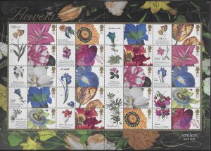 2003 Gran Bretagna Smilers Fiori MNH Unif n. MS 11