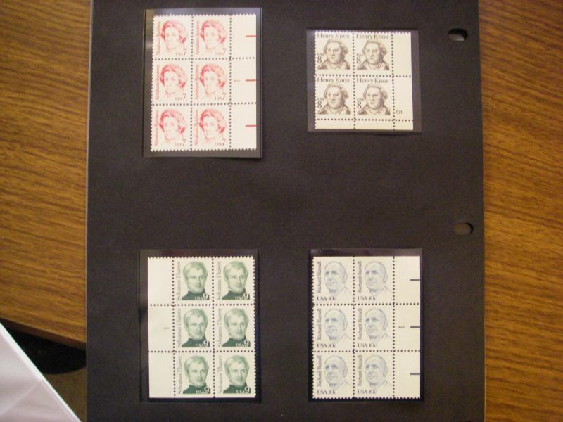 Scott 1844-1869, Great Americans, Complete Plate Blocks of 4 or 6, MNH Beauties