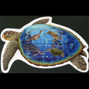 NEW CALEDONIA 2002 - Scott# 899 S/S Turtles NH