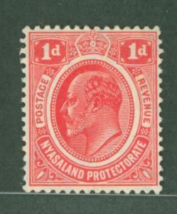 Nyasaland Protectorate #3 Unused Single (King)