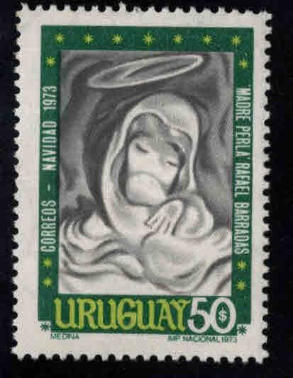 Uruguay Scott 869  MNH**  Christmas Madonna 1973 stamp