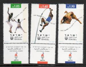 Israel #1277-9 Mint Never Hinged cv$3.25 B803