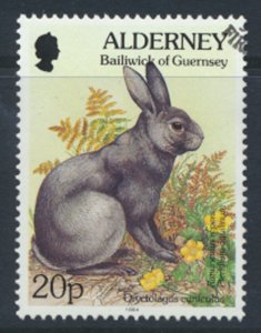 Alderney  SG A71  SC# 81  Rabbit  Used First Day Cancel   see scan
