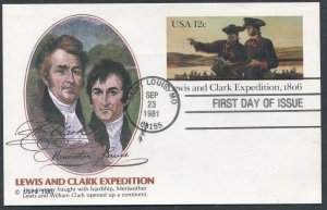 UX-91  12c  Lewis and Clark Expedition 175th Anniv. , Fleetwood First Day Cover