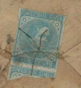 CSA #7 -  SINGLE ON HANDMADE LADIES COVER  -  STAMP ON REVERSE - VERY UNUSUAL