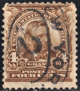 SC#303 4¢ Grant Single (1903) Used