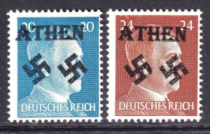 GERMANY 516-517 ATHEN OVERPRINT OG NH U/M F/VF TO VF BEAUTIFUL GUM