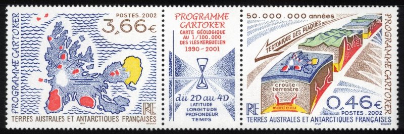 FRENCH ANTARCTIC 2002 Cartoker Program; Scott 311, Yvert 336-37; MNH