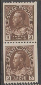 Canada Scott #134 Stamp - Mint Pair