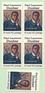 US #1554, MNH, Blk/4 + 1