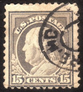 1917, US 15c, Franklin, Used, Sc 514