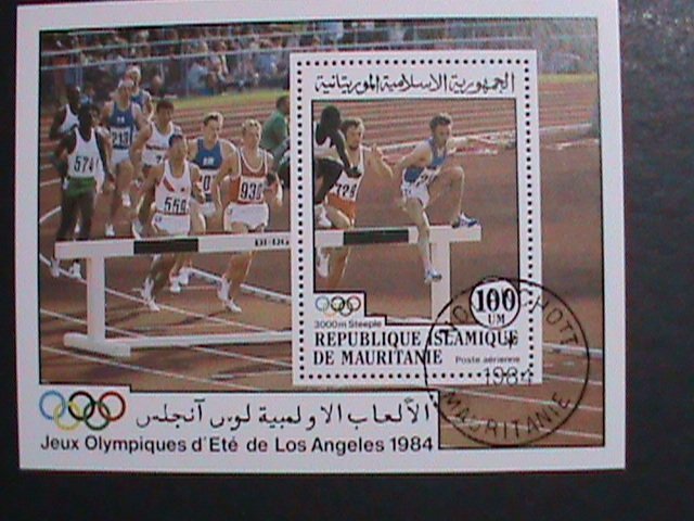 MAURITANIA-1984 SUMMER OLYMPIC GAMES-LOS ANGELES'84 USA  -CTO S/S VERY FINE