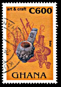 Ghana 1635, used, Arts and Crafts: Pipe