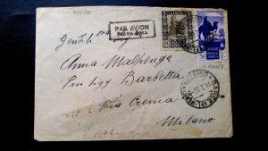 Très Rare Libye Cirenaica O / (P)  Libia  1938 Poste Aérienne Housse à Italie