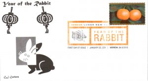 #4492 Year of the Rabbit CL FDC