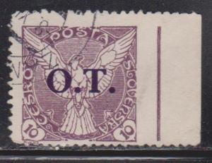 CZECHOSLOVAKIA Scott # P14 Used Imperf At Right Perforated On 3 Sides