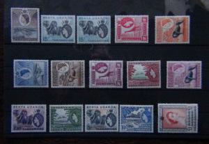 KUT 1954 set complete to £1 MNH + SG169a SG167/180