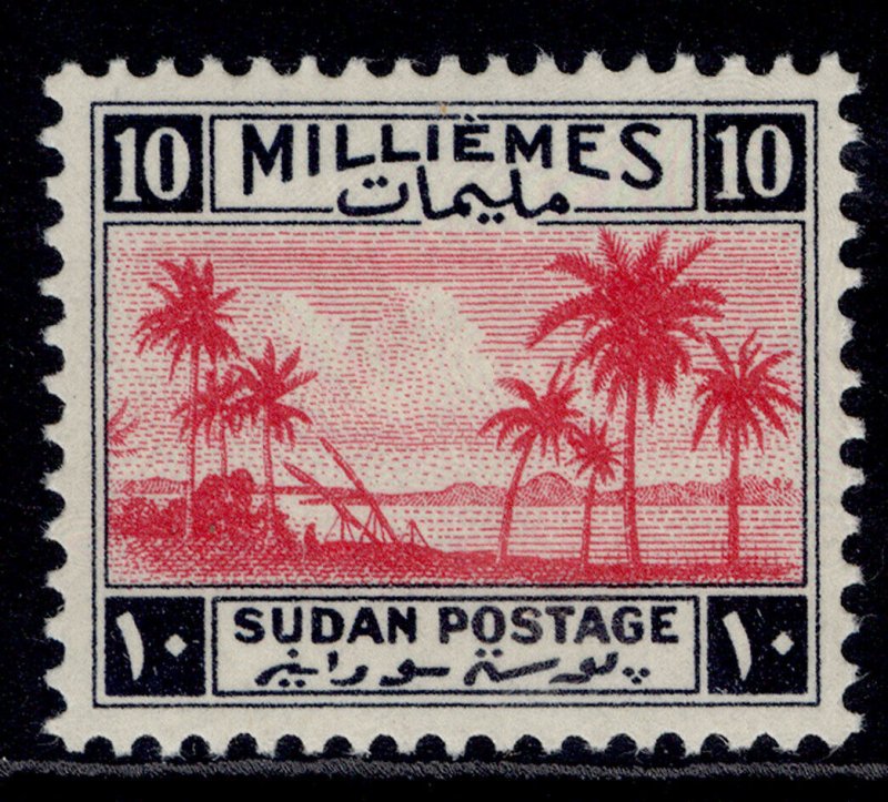 SUDAN GVI SG86, 10m carmine & black, M MINT. Cat £30.