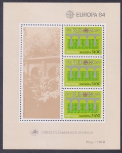 Madeira 110a MNH 1984 EUROPA Souvenir Sheet of 3 Very Fine