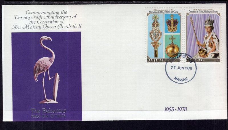 Bahamas 424-425 Queen Elizabeth II Silver Jubilee Fleetwood U/A FDC