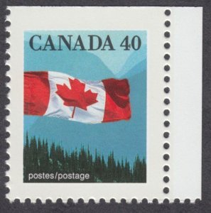 Canada - #1169as 40c Flag Over Mountains Booklet Stamp - MNH