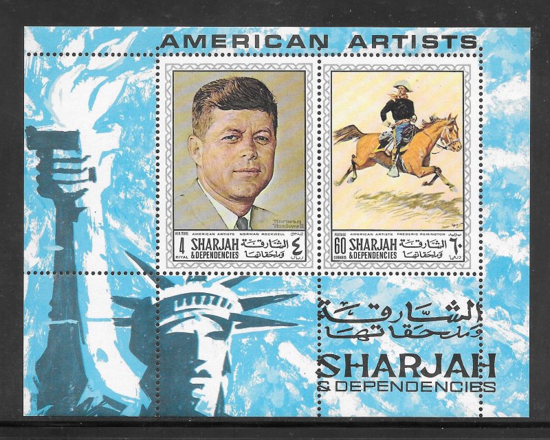 Sharjah #392 MNH John Kennedy Souvenir Sheet (13418)