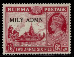 BURMA GVI SG42, 2a 6p claret, NH MINT.