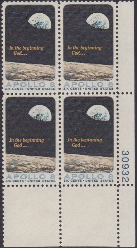 1371 Apollo 8 Plate Block MNH