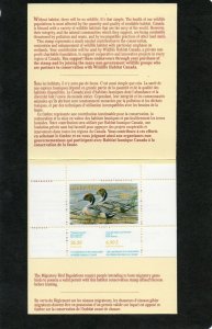 Canada 1988 Duck stamp FWH4 complete booklet