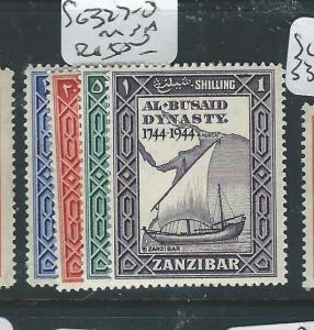 ZANZIBAR (P2402B) SULTAN SG 327-330  MNH