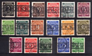 1948, Germany, American-British Occ. Used set, Sc 585A//593