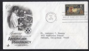 United States 1972 Pharmacy FDC       K.685