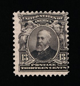 EXCEPTIONAL GENUINE SCOTT #308 F-VF MINT OG NH 1902 PURPLE BLACK HARRISON #16373