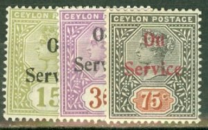 JU: Ceylon O8-18 mint CV $243.75; scan shows only a few