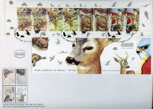 ISRAEL 2001 WILD ANIMALS IN ISRAEL  BOOKLET COMPLETE ON FIRST DAY COVER