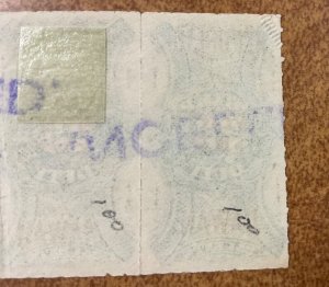 HAWAII  Used  #R8 scarce strip of 3  20c on 25c 